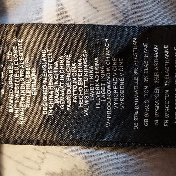 Banned Retro Navy & White Pin-Up Rockabilly Swan Print Pleated Swing Skirt M - Picture 8 of 9